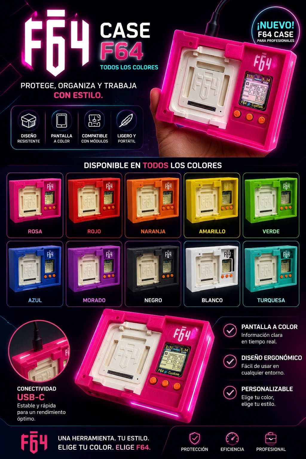 Case F64 (Personalizado Con Tu Logo)